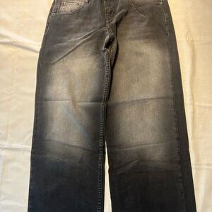 Motel Rocks Men's Charcoal Relaxed Jeans
